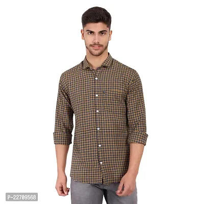 Mens Wear Pure Cotton Checks Printed Multi Color Shirt  Mens wearshirt printed shirt for daily-thumb0