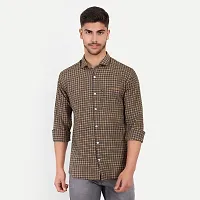 Mens Wear Pure Cotton Checks Printed Multi Color Shirt  Mens wearshirt printed shirt for daily-thumb1