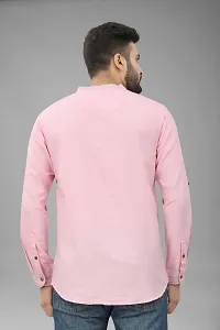 Mens Wear Pure Cotton Pink Color Short Kurta-thumb2