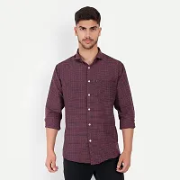 Mens Wear Pure Cotton Checks Printed Multicoloured Color Shirt  Mens wearshirt printed shirt for daily-thumb1