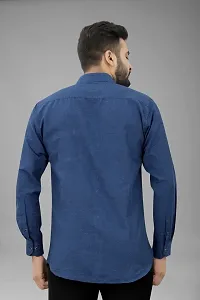 Mens Wear Pure Cotton Blue Color Shirt-thumb2