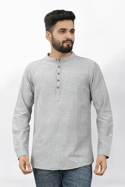 Mens Wear Pure Color Short Kurta