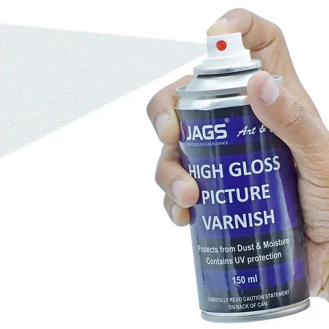 Aadya Crafts Gloss Picture Varnish Spray 150ML JSPV00 protect it from dust, moisture, and UV light.