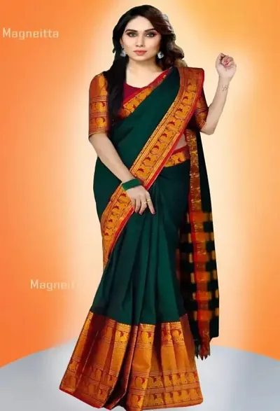 Must Have Cotton Saree with Blouse piece 