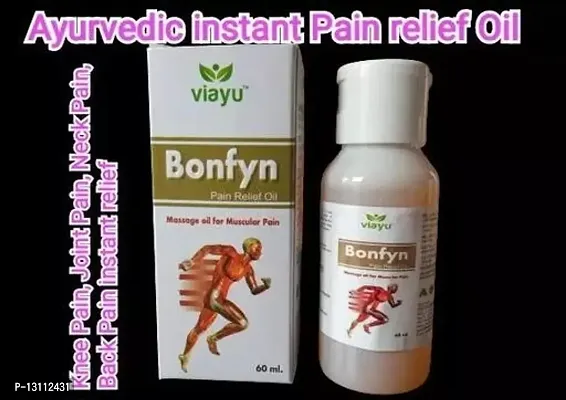 Bonfyn Instant Pain Relief Ayurvedic Massage Oil 60Ml-Pack Of 15