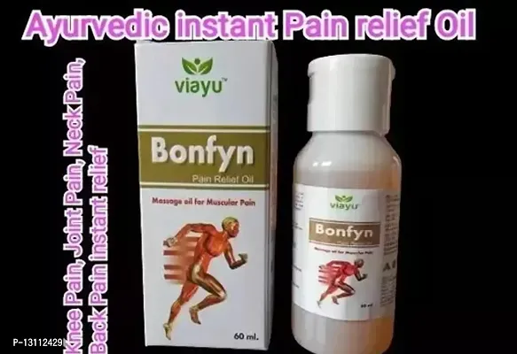 Bonfyn Instant Pain Relief Ayurvedic Massage Oil 60Ml-Pack Of 10