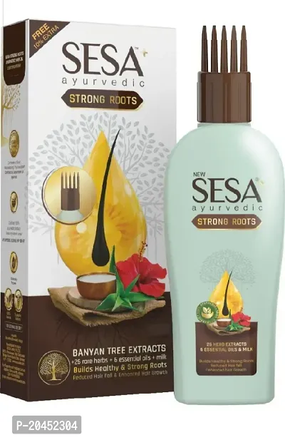 SESA Ayurvedic Strong Roots Oil, Prevents Hair Fall, Good for Hair Growth, contains Banyan Tree Extracts, Aloe Vera and Hibiscus extracts Hair Oil  (100 ml)-thumb0