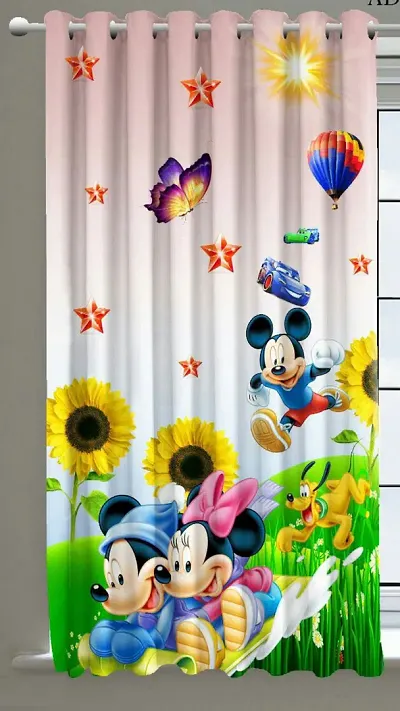 AH ARTSY HOME Polyester Fabric Digital Print Curtains for Bedroom | Curtain for Living Room and Office, Long Door-9 Feet, 1Pcs