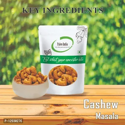 Paleo India Masala Cashews (Kaju) 200gm Flavoured Cashews Dry Fruits-thumb3