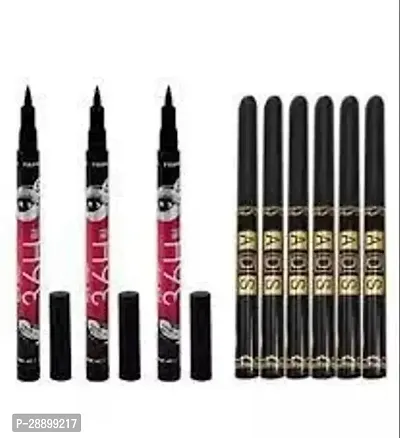 Pack Of 6 Ads Kajal Pencil With 3 Eye Liner-thumb0