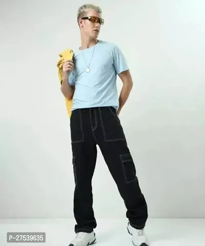 Classic Denim Solid Jeans for Men-thumb0