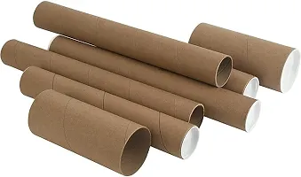 packbox.in Postal Cardboard Tubes for Kraft Mailing, Shipping with Metalic End Caps of 13 inch Tube (Pack of 10)-thumb1