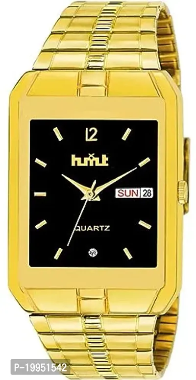 Stylish Golden Metal Analog Watch For Men-thumb0