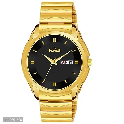 Stylish Golden Metal Analog Watch For Men-thumb0