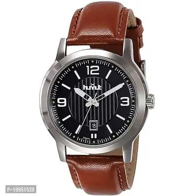 Stylish Brown Synthetic Leather Analog Watch For Men-thumb0
