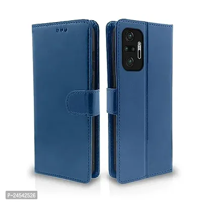 Mi Redmi Note 10 Pro, Note 10 Pro Max blue Flip Cover