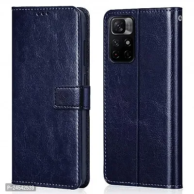 Mi Redmi Note 11t 5g, Poco M4 Pro blue Flip Cover-thumb0
