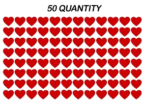 Heart Shape Stickers//50 Pieces waterproof  sticker with Self-Adhesive Easy to Apply (Size: 3x3 Inches)-thumb2