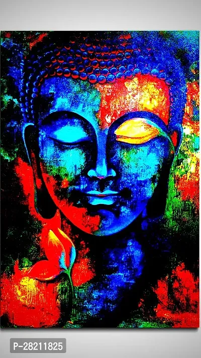 Beautiful Blue Buddha Oil Painting Art Hand Painting Printed on Canvas for Home Decoration-thumb0
