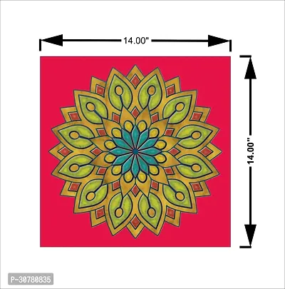 RK Digital Mart Beautyful Vibrant Rangoli Stickers for Festive Decor Pack of 4 (Size:14*14 Inch)-thumb2