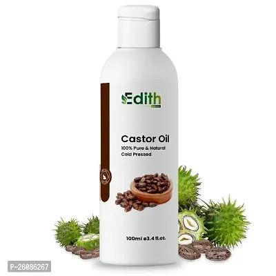 Edith Naturals CASTOR Oil For Skin, HAir, Eyebrow Growth  Lip Care -100ml