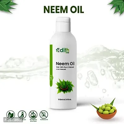 Multipurpose Pure Neem Oil for Hair  Skin - Remove pimples, acne and cure any fungal infection from skin - Best mosquito  Bugs Repellent Spray On Plants  Garden Ayurvedic jadibuti Neem Oil for Hair-thumb0