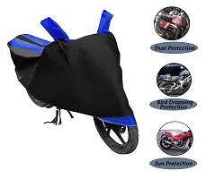 Auto Hub Yamaha SS 125 Bike Cover Waterproof Original / SS 125 Cover Waterproof / SS 125 bike Cover / Bike Cover SS 125 Waterproof / SS 125 Body Cover / Bike Body Cover SS 125 With Ultra Surface Body Protection (Black, Blue Look)-thumb4