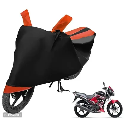 Auto Hub Yamaha SS 125 Bike Cover Waterproof Original / SS 125 Cover Waterproof / SS 125 bike Cover / Bike Cover SS 125 Waterproof / SS 125 Body Cover / Bike Body Cover SS 125 With Ultra Surface Body Protection (Black, Orange Look)