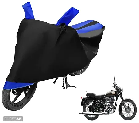 Auto Hub Royal Enfield Bullet 350 Bike Cover Waterproof Original / 350 Cover Waterproof / Bullet 350 bike Cover / Bike Cover 350 Bullet Waterproof / Bullet 350 Body Cover / Bike Body Cover Bullet 350 With Ultra Surface Body Protection (Black, Blue Look)