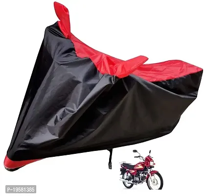 Auto Hub Hero Splendor Bike Cover Waterproof Original / Splendor Cover Waterproof / Splendor bike Cover / Bike Cover Splendor Waterproof / Splendor Body Cover / Bike Body Cover Splendor With Ultra Surface Body Protection (Black, Red Look)