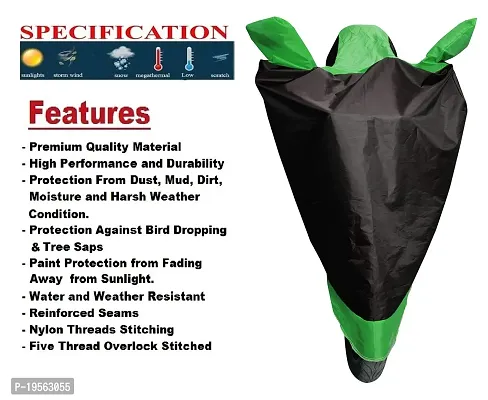 Auto Hub Hero HF Deluxe Bike Cover Waterproof Original / HF Deluxe Cover Waterproof / HF Deluxe bike Cover / Bike Cover HF Deluxe Waterproof / HF Deluxe Body Cover / Bike Body Cover HF Deluxe With Ultra Surface Body Protection (Black, Green Look)-thumb3