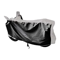 Auto Hub Honda SP 125 Bike Cover Waterproof Original / SP 125 Cover Waterproof / SP 125 bike Cover / Bike Cover SP 125 Waterproof / SP 125 Body Cover / Bike Body Cover SP 125 With Ultra Surface Body Protection (Black, Silver Look)-thumb1