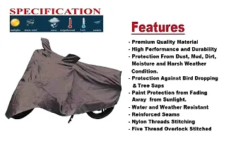 Auto Hub Honda Activa 125 Bike Cover Waterproof Original / Activa 125 Cover Waterproof / Activa 125 bike Cover / Bike Cover Activa 125 Waterproof / Activa 125 Body Cover / Bike Body Cover Activa 125 With Ultra Surface Body Protection (2x2 Grey Look)-thumb3