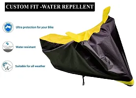 Auto Hub Hero Glamour Bike Cover Waterproof Original / Glamour Cover Waterproof / Glamour bike Cover / Bike Cover Glamour Waterproof / Glamour Body Cover / Bike Body Cover Glamour With Ultra Surface Body Protection (Black, Yellow Look)-thumb4