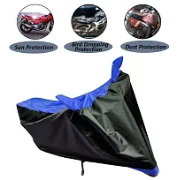 Auto Hub TVS Super XL Bike Cover Waterproof Original / Super XL Cover Waterproof / Super XL bike Cover / Bike Cover Super XL Waterproof / Super XL Body Cover / Bike Body Cover Super XL With Ultra Surface Body Protection (Black, Blue Look)-thumb1