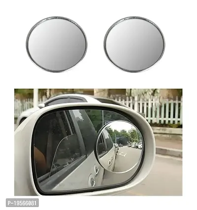 Auto Hub Car Blind Spot Side Mirror View For Vehicles - Round Chrome-thumb2