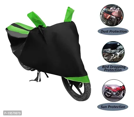 Euro Care TVS NTORQ Bike Cover Waterproof Original / NTORQ Cover Waterproof / NTORQ bike Cover / Bike Cover NTORQ Waterproof / NTORQ Body Cover / Bike Body Cover NTORQ With Ultra Surface Body Protection (Black, Green Look)-thumb4