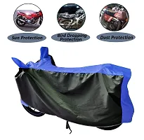 Auto Hub Honda Dream Yuga Bike Cover Waterproof Original / Dream Yuga Cover Waterproof / Dream Yuga bike Cover / Bike Cover Dream Yuga Waterproof / Dream Yuga Body Cover / Bike Body Cover Dream Yuga With Ultra Surface Body Protection (Black, Blue Look)-thumb2