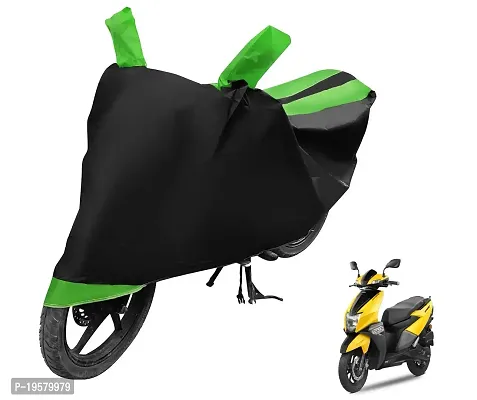 Euro Care TVS NTORQ Bike Cover Waterproof Original / NTORQ Cover Waterproof / NTORQ bike Cover / Bike Cover NTORQ Waterproof / NTORQ Body Cover / Bike Body Cover NTORQ With Ultra Surface Body Protection (Black, Green Look)-thumb0