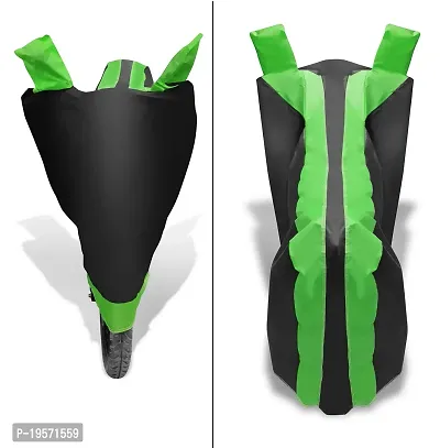 Auto Hub Bajaj CT 100 Bike Cover Waterproof Original / CT 100 Cover Waterproof / CT 100 bike Cover / Bike Cover CT 100 Waterproof / CT 100 Body Cover / Bike Body Cover CT 100 With Ultra Surface Body Protection (Black, Green Look)-thumb3