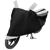 Auto Hub Bajaj Pulsar 200 Bike Cover Waterproof Original / Pulsar 200 Cover Waterproof / Pulsar 200 bike Cover / Bike Cover Pulsar 200 Waterproof / Pulsar 200 Body Cover / Bike Body Cover Pulsar 200 With Ultra Surface Body Protection (Black, White Look)-thumb2