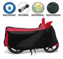 Auto Hub Honda Dream Yuga Bike Cover Waterproof Original / Dream Yuga Cover Waterproof / Dream Yuga bike Cover / Bike Cover Dream Yuga Waterproof / Dream Yuga Body Cover / Bike Body Cover Dream Yuga With Ultra Surface Body Protection (Black, Red Look)-thumb1