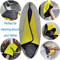 Euro Care Heavy Microfiber Cloth for Car Cleaning and Detailing, Double Sided, Extra Thick Plush Microfiber Towel Lint-Free, 800 GSM (Size 40cm x 40cm)/Pack of 1, Color: Yellow-thumb1