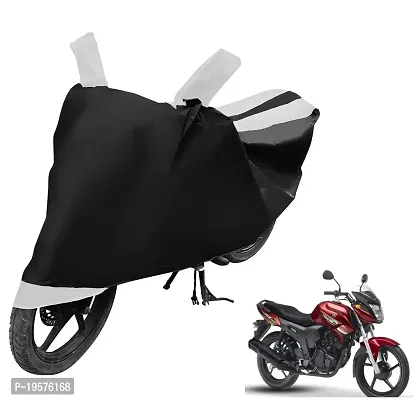 Auto Hub Yamaha SZ-X Bike Cover Waterproof Original / SZ-X Cover Waterproof / SZ-X bike Cover / Bike Cover SZ-X Waterproof / SZ-X Body Cover / Bike Body Cover SZ-X With Ultra Surface Body Protection (Black, White Look)