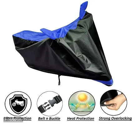 Auto Hub TVS Victor New Bike Cover Waterproof Original / Victor New Cover Waterproof / Victor New bike Cover / Bike Cover Victor New Waterproof / Victor New Body Cover / Bike Body Cover Victor New With Ultra Surface Body Protection (Black, Blue Look)-thumb2