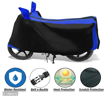 Euro Care Yamaha Fascino Bike Cover Waterproof Original / Fascino Cover Waterproof / Fascino bike Cover / Bike Cover Fascino Waterproof / Fascino Body Cover / Bike Body Cover Fascino With Ultra Surface Body Protection (Black, Blue Look)-thumb3