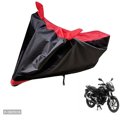 Auto Hub Bajaj Pulsar 150 Bike Cover Waterproof Original / Pulsar 150 Cover Waterproof / Pulsar 150 bike Cover / Bike Cover Pulsar 150 Waterproof / Pulsar 150 Body Cover / Bike Body Cover Pulsar 150 With Ultra Surface Body Protection (Black, Red Look)