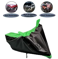 Auto Hub Hero Glamour Bike Cover Waterproof Original / Glamour Cover Waterproof / Glamour bike Cover / Bike Cover Glamour Waterproof / Glamour Body Cover / Bike Body Cover Glamour With Ultra Surface Body Protection (Black, Green Look)-thumb1