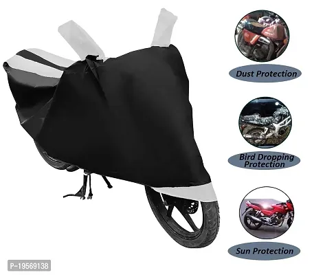 Auto Hub KTM Duke 200 Bike Cover Waterproof Original / Duke 200 Cover Waterproof / Duke 200 bike Cover / Bike Cover Duke 200 Waterproof / Duke 200 Body Cover / Bike Body Cover Duke 200 With Ultra Surface Body Protection (Black, White Look)-thumb4