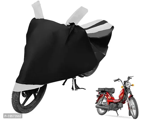 Auto Hub TVS Super XL Bike Cover Waterproof Original / Super XL Cover Waterproof / Super XL bike Cover / Bike Cover Super XL Waterproof / Super XL Body Cover / Bike Body Cover Super XL With Ultra Surface Body Protection (Black, White Look)